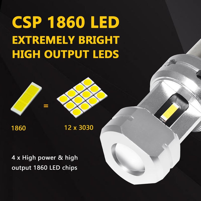 PHINLION 3600 Lumens 1157 P21/5W LED Backup Light Bulb, Super Bright 1034 2057 2357 7528 LED Bulbs for Reverse or DRL Daytime Running Lights, 6000K Xenon White - Image 2